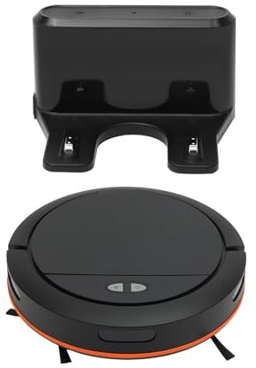 Vielrosse Saugroboter Roboter, 3-in-1 Intelligenter Staubsauger mit Wischfunktion und APP-Steuerung, 1500mAh+120Min Laufzeit mit 2700Pa Saugkraft Ideal für Tierhaare Teppiche und Hartböden (Schwarz)