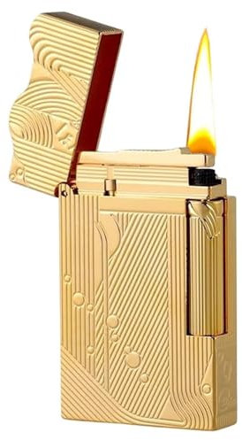 BAOSHAO Reines Kupfer Sanji Kerosin Feuerzeug „Schlafende Meerjungfrau“, wiederverwendbares antikes Mini-Kerosinfeuerzeug, Vintage-Grabenfeuerzeug für Männer, Vater, Ehemann, Geschenk