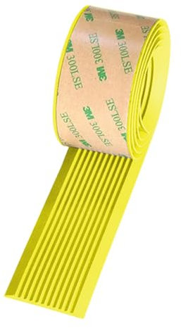 Treppenkantenprofil,Anti-Rutsch Treppenkante 50x25mm,Vinyl-Anti-Rutsch-Treppenkante,Selbstklebend Winkelprofil,Treppe Kantenband,Treppenkantenschutz,für Den Außen- Und Innenbereich ( Color : Giallo ,