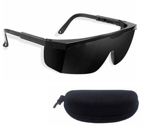 Laser Schutzbrille, Sicherheitsbrille, UV Schutzbrille IPL 190nm-2000nm, Blendschutzbrillen Laser Brille mit Brillenetui für Schönheit Laser Haarentfernung Rostentfernung Graviermaschinen