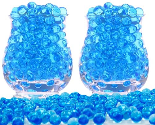 60,000 pcs Water Gel Beads Non Toxic for Vase,Water Beads Kit,Water Gel Beads for Vases,Beads Growing Balls,Water Beads Pack for Vase Filler, Plant, Wedding and Home Vase Decoration(Blue)