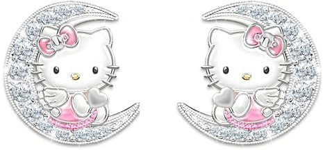 1 Pairs Silberohrringe für Damen, Cartoon Ohrringe, Cute Kawaii Anime Ohrstecker, Ohrringe Party Geburtstagsgeschenk