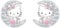 1 Pairs Silberohrringe für Damen, Cartoon Ohrringe, Cute Kawaii Anime Ohrstecker, Ohrringe Party Geburtstagsgeschenk
