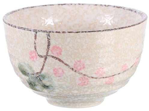 Sourcing Map Matcha Bowl - Japanese Chawan Matcha Tea Ceremony, Handcrafted Green Tea Cup, Ceramic, Beige