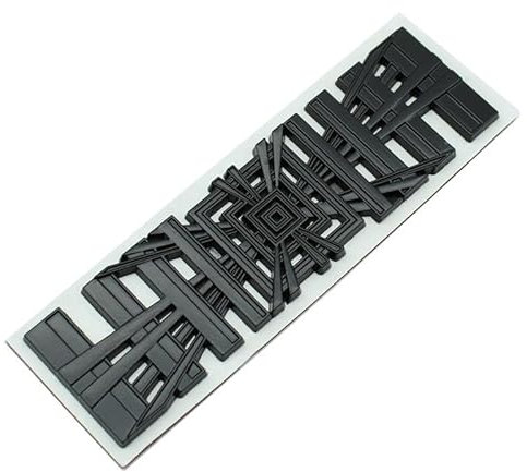 Auto Emblem Logo Aufkleber für Tesla Model3/Y/S/X Plaid, Autoaufkleber Emblem Abziehbilder Emblem Auto Zubehör Tuning Sticker,Black