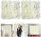 2pcs Panneau Mural à Fleurs en Rose 30cm*30cm Mur du Fond de Fleur de Rose Artificielle Toile de Fond Florale Décoration pour Mariage Fête d'anniversaire Maison Noël Photographie Accessoires (Blanc)