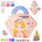 3 In 1 Basteln Mädchen, Anziehspiel Make Up Set, Folienkunst & Diamond Kunst Painting Bücher, Make-Up-Spiel Geschenke Für Mädchen, DIY Prinzessin Kreativ Set Für Kinder Ab 6 7 8 9 10 11 12 Jahre (A)