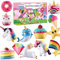 Nähset Kinder, Nähen Kinder, DIY Filz Bastelset Nähspass für Kinder, Nähset Kinder ab 4 Jahre mit Stickgarn Plastiknadeln Füllwatte Schere, DIY Art Craft für kuscheltiere DIY Nähset für Kinder(E)