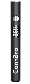 CannBro 510 USB Vape Akku Button Batterie mit Display – 280mAh,Knopfbatterien, Preheat, Display, Verdampfer/Patronen Kompatibel mit CBD Ö Hanföl, E-Liquid (Schwarz)