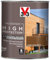 V33 Vernice per legno ad alta protezione, filtri UV, idrorepellente, asciugatura rapida, solo 2 strati, rovere scuro opaco, 750 ml