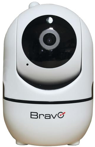 Bravo Telecamera Wi-Fi da Interno, 1440p QHD, Motorizzata 360°, Visione Notturna a Colori, Compatibile ONVIF