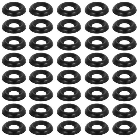 PATIKIL #8 Finish Countersunk Washer, 500pcs 304 Stainless Steel Flat Cup Head Screw Gasket Bolt for Mechanical Accessories Parts DIY Models, Black