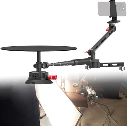 XHSMYXGS 360° Video drehbare Plattform, 360° drehendes Kamera-Rig, Video drehbare Plattform Fotografie Drehteller für Lebensmittelaufnahmen, Produktfotografie