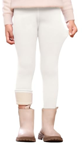 Vorvowry Leggings Termici Bambina Invernali Felpati Morbidi Elasticizzati Pantaloni Caldi Ragazza sotto Vestito
