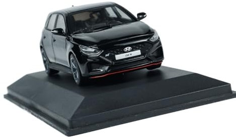 YCNXEB Miniatur Modelle 1 43 Für Hyundai I30 N Legierung 1994 Schwarz Legierung Modell Spielzeug Kit Kinder Auto Geschenk Sammlung Hobby Ornament Originalgetreue Nachbildung