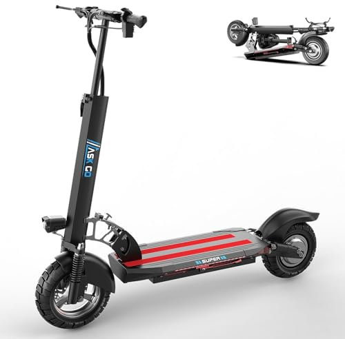 ASKGO Q2 E-Scooter mit Straßenzulassung, Reichweite 40-45 km & 120 kg Traglast, Batterie mit Großer Kapazität 48V 15AH, Elektroroller 10 Zoll Offroad Reifen