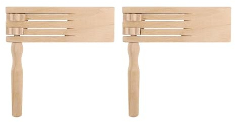 FytStycale 2Pcs Ratchet Instruments Wooden Noisemakers Educational Toys Castanet for Events