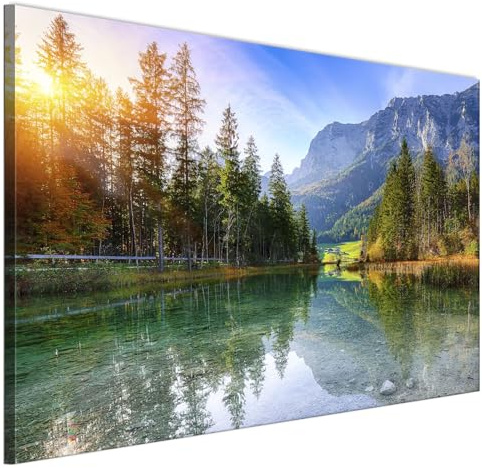 LUMASOUL Quadri Moderni Soggiorno - Quadri Camera da Letto Motivo Natura - Poster da parete con cornice in legno e telaio - Stampe da Parete 90x60 cm | Quadri Cornici per Soggiorno e Camera da Letto - Quadri 90x60 cm