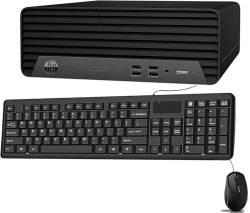 HP ProDesk 400 G7 SFF Ordenador de sobremesa, Intel Core i5-10500T, 8 GB de RAM, SSD de 512 GB, Wi-Fi, Bluetooth, Teclado QWERTY Estadounidense, Windows 11 Pro (Reacondicionado)