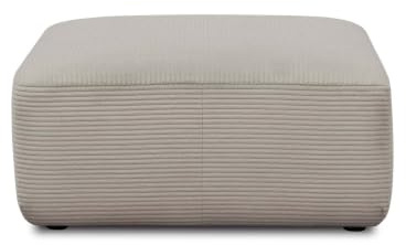 mokebo Sofa Hocker 'Cubo', passender Cord-Hocker zur modularen Wohnzimmer Couch, ergänzendes Modul, kein Aufbau erforderlich, kostenlose Verpackungsmitnahme, Taupe