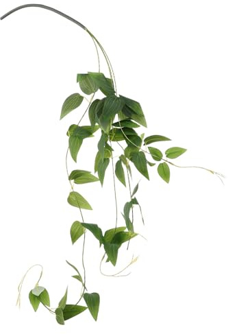 NULYLU Decorative Artificial Clematis Rattan Plant with Iron Wire, No Watering Required, Convenient to Use, Green Faux House Plant for Wedding Decor and Living Room Home Decorations