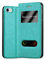 cadorabo Book Case works with Apple iPhone 7 / iPhone 7S / iPhone 8 in MINT TURQUOISE - with Magnetic Closure, 2 Viewing Windows and Stand Function - Wallet Etui Cover Pouch PU Leather Flip