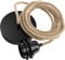 Hoopzi - Pendelleuchte 1 Flamming - 2,5m Textilkabel Seil - 1 X E27 Fassung - Vintage, Industrial Für Esstisch, Wohnzimmer, Esszimmer, Zimmer, Schlafzimmer, Küche