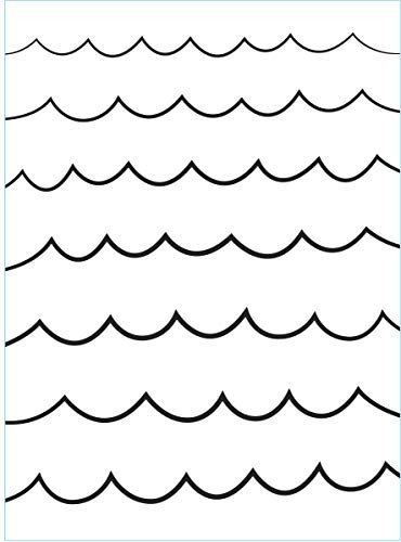 Darice Waves A6 Prägeschablone (10,8 x 14,6 cm), 14.61 X 10,79 X 0,1 cm