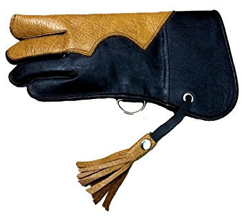 Altawash Nubukleder Falknerei-Handschuh, doppelhautig, 30,5 cm lang, Größe XL, für Erwachsene Männer, Jäger, Hunting, Jagd/Hunting, links, Senfgelb