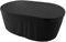 Kaufpirat Premium Abdeckplane Oval 180x120x70 cmHolzbank Gartenmöbel Gartentisch Hülle Abdeckung Haube Schutzhülle Abdeckhaube 900 D, 500 g/m², 6.000 mm Wasserbeständigkeit Schwarz