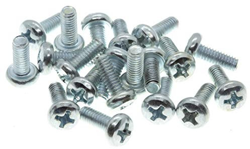M4 (4mm x 12mm) Phillips Pan Head Machine Screws - Steel (Pack of 20) DIN 7985