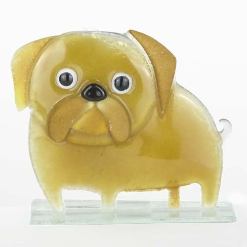 Nobile Glassware Fused Glass Pug Fawn 2001-19