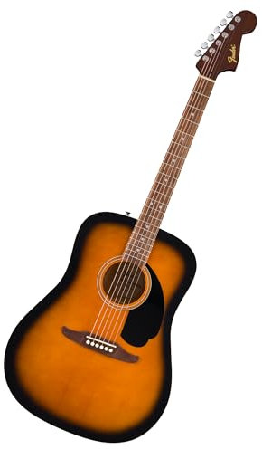 Fender California Debut Redondo Dreadnought Akustikgitarre, Fichtendecke, schwarzes Schlagbrett, 2 Tone Sunburst