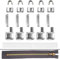Reißverschluss Reparatur Set, Größe 5, für Reißverschluss Zahnbreite 5.5-6.5 mm, Endstücke oben + unten, Ersatz Zubehör für Reißverschlüsse mit Metall Zähnen, RV Stopper für oben + unten, Zip Size#5