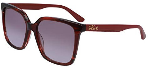 KARL LAGERFELD Damen KL6014S Sonnenbrille, STRIPED BURGUNDY, 55