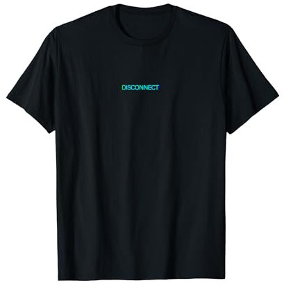 Aesthetic Vaporwave Glitch & Anaglyph Text - Disconnect T-Shirt