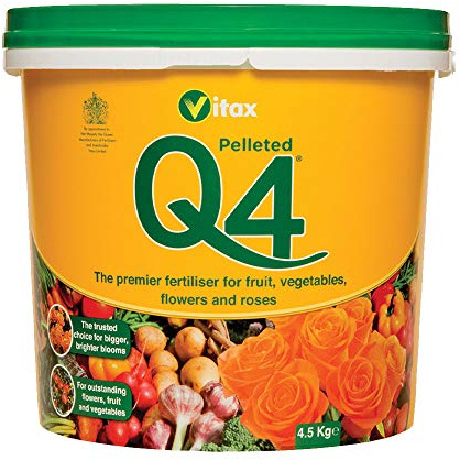 Vitax All Purpose Pelleted Fertilizer For Gardens Q4 4.5kg Per Tub (1 Tub)