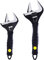 Sharp-tec Adjustable Spanner Set, Wide Jaw Opening Adjustable Wrench, Heavy-Duty Plumbing Tools for Plumbers, 6 inch/165mm and 10 inch/265mm