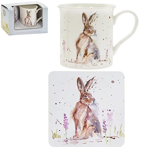 Jennifer Rose Gallery Mug Coaster Hare - Purple Hare Coaster