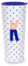 Kate Spade New York Insulated Stainless Steel Initial Tumbler, 24 Ounce Double Wall Travel Cup with Lid, K (Blue)
