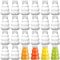 Lyellfe 24 Pack 6 Oz Plastic Juice Bottle with lids, Reusable Clear Drink Bottle for Kids, Small Transparent Empty Sensory Bottles, Milk Bottles, Beverage Containers for Drinks, Smoothie, Water