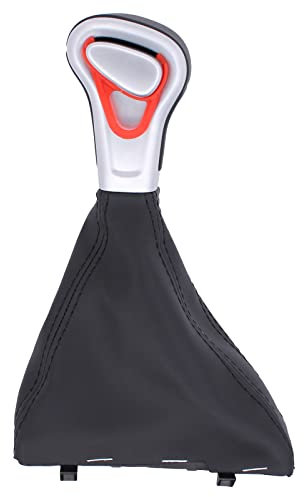 Doo Engy Leder Schaltknauf Schaltknäufe Automatik Schaltsack Staubschutz Gangwahlhebel Schaltknüppel schwarz für A3 8P A4 B8 A5 8T A6 C6 4f Q5 8R