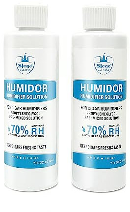 Befeuchter Lösung, Humidor Humidifier Solution,Humidore Zigarren Propylenglykol Vorgemischt Flüssigkeit 7 Fl oz(2 Flasc), Humidore Solution fur Zigarren,Luftbefeuchter Lösung,Tragbares Reise