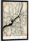 artboxONE Poster mit schwarzem Rahmen 18x13 cm Städte Gothenburg Sweden Retro Map - Bild Retro Sweden Europa
