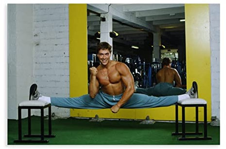 XXJDSK Poster Kunstdrucke Schauspieler Jean Claude Van Damme 2 Leinwand für Wohnzimmer Schlafzimmer Dekoration 60X90cm Kein Rahmen