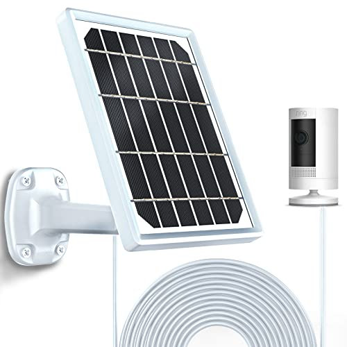 Wamiao Solarpanel 3W Effizientes für Ring, Spotlight Cam Akku und Stick Up Cam Akku Zubehör zur Außenmontage für Ring-Solarpanel, IP65 Wasserschutzklasse