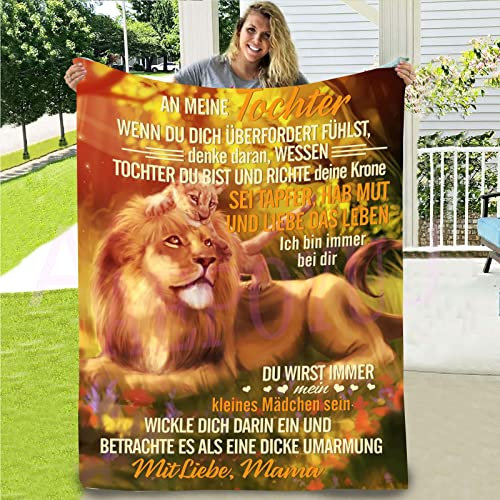 Personalisierte Flanell Briefdecke, An Meine Tochter Decke Von Mama, Super Weiche Decke, Luftpost Decke Positiv Ermutigen Sie Ihre Tochter,Geschenke Für Geburtstag(Mutter zu Tochter-150 * 200)…