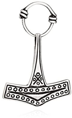NKlaus Colgante de martillo de Thor, plata 925, 33 x 32 mm, colgante vikingo de plata 10292, Plata