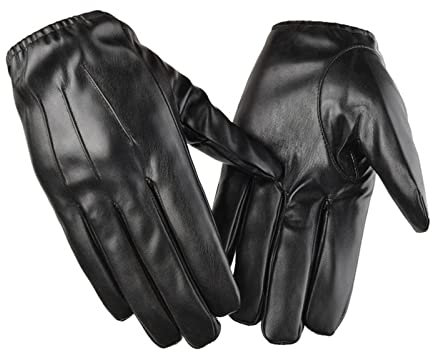 Long Keeper Lederhandschuhe Herren Ungefüttert Dünn Touchscreen Texting Herren Handschuhe Leder Synthetik Winddicht Fäustlinge Fahrhandschuhe für Männer