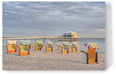 artboxONE Leinwand 120x80 cm Natur Morgensonne am Timmendorfer Strand von Michael Valjak